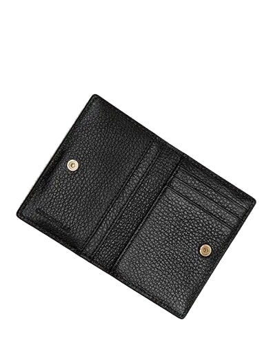 METALLIC SOFT Portefeuille en cuir Noir - Portefeuilles Femme