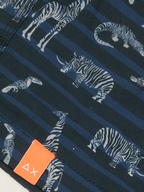 BIG PRINT Costume de plage pour homme bleu marine/blanc - Maillots de bain