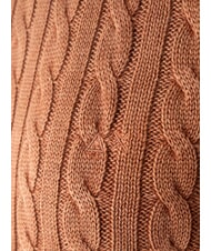 SUN68 VINTAGE Pull ras du cou en maille torsadée cacao - Pulls pour hommes - 2