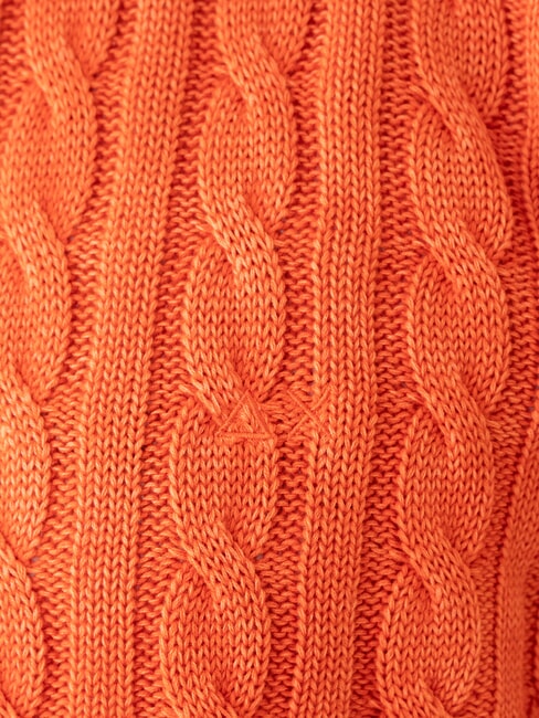 VINTAGE Pull ras du cou en maille torsad&eacute;e g&eacute;ranium - Pulls pour hommes