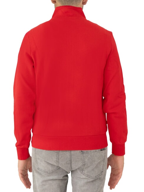 MINI LOGO Sweat-shirt col montant avec zip rouge feu - Pulls molletonn&eacute;s