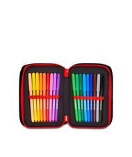 MILAN KICK AND SCORE Trousse à crayons 3 zips avec trousse scolaire Noir - Étuis et Accessoires - 4