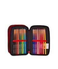 MILAN KICK AND SCORE Trousse à crayons 3 zips avec trousse scolaire Noir - Étuis et Accessoires - 5
