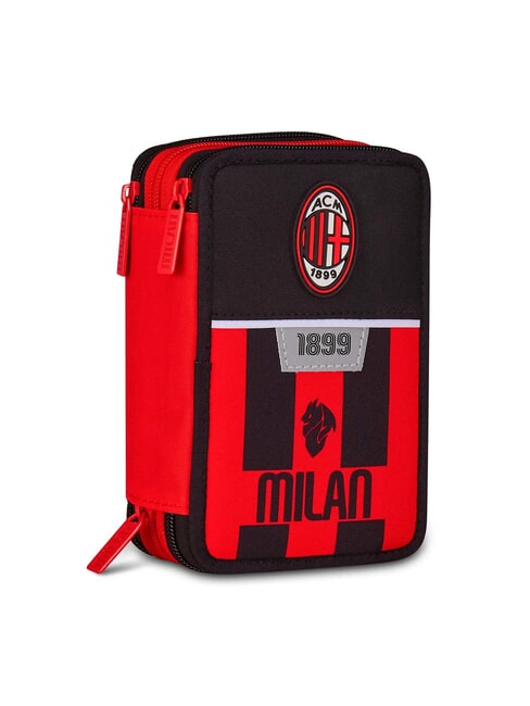 KICK AND SCORE Trousse à crayons 3 zips avec trousse scolaire Noir - Étuis et Accessoires