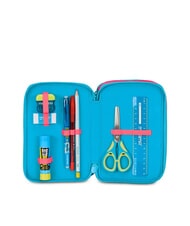 MERMAID M. FEVER Trousse à crayons 3 zips avec trousse scolaire Fluo turquoise - Étuis et Accessoires - 3