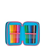 MERMAID M. FEVER Trousse à crayons 3 zips avec trousse scolaire Fluo turquoise - Étuis et Accessoires - 4