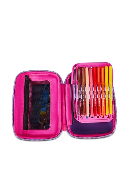 FABLE JOURNEY Trousse &agrave; crayons avec kit scolaire violet - &Eacute;tuis et Accessoires