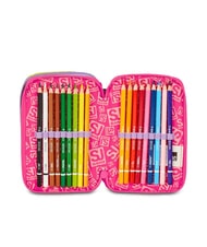 SJGANG FABLE JOURNEY Trousse à crayons 3 zips avec trousse scolaire violet - Étuis et Accessoires - 5