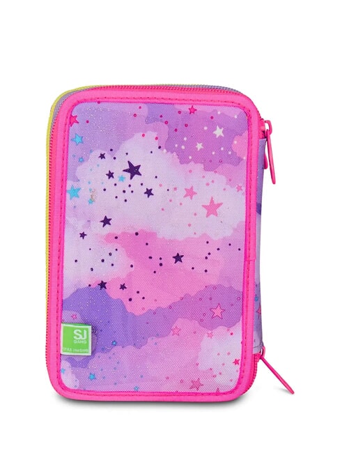 FABLE JOURNEY Trousse à crayons 3 zips avec trousse scolaire violet - Étuis et Accessoires