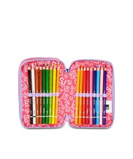 SJGANG CAT&AIR Trousse &agrave; crayons 3 zips avec trousse scolaire FOR&Ecirc;T RAY&Eacute;E NOIRE - &Eacute;tuis et Accessoires - 5