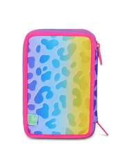 SJGANG CAT&AIR Trousse &agrave; crayons 3 zips avec trousse scolaire FOR&Ecirc;T RAY&Eacute;E NOIRE - &Eacute;tuis et Accessoires - 7