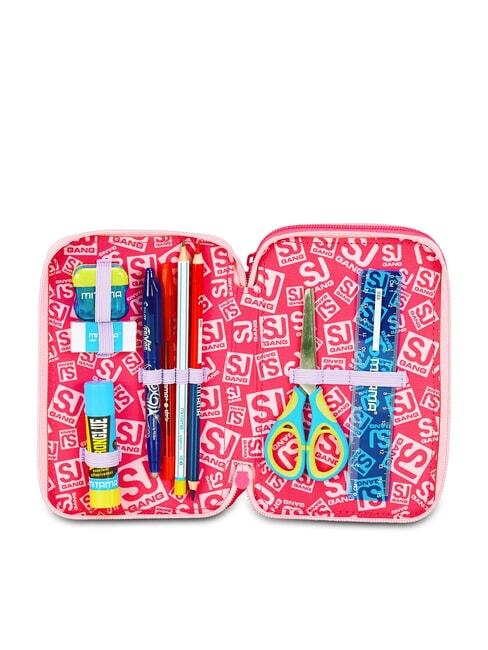 CAT LED Trousse &agrave; crayons 3 zips avec trousse scolaire fuxiafluo - &Eacute;tuis et Accessoires