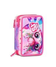 SJGANG CAT LED Trousse &agrave; crayons 3 zips avec trousse scolaire fuxiafluo - &Eacute;tuis et Accessoires - 6