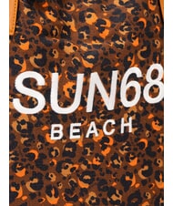 SUN68 LOGO BEACH Sac de plage en toile beige/orange fluo - Sacs pour Femme - 3