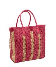 SUN68 RAFIA Sac de plage en raphia blanc crème/cyclamen - Sacs pour Femme - 2