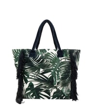 SUN68 FANCY SPONGE ALLOVER Sac de plage en toile à bandoulière Vert anglais/blanc crème - Sacs pour Femme - 4