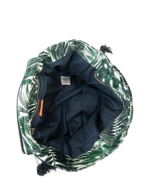 FANCY SPONGE ALLOVER Sac de plage en toile à bandoulière Vert anglais/blanc crème - Sacs pour Femme