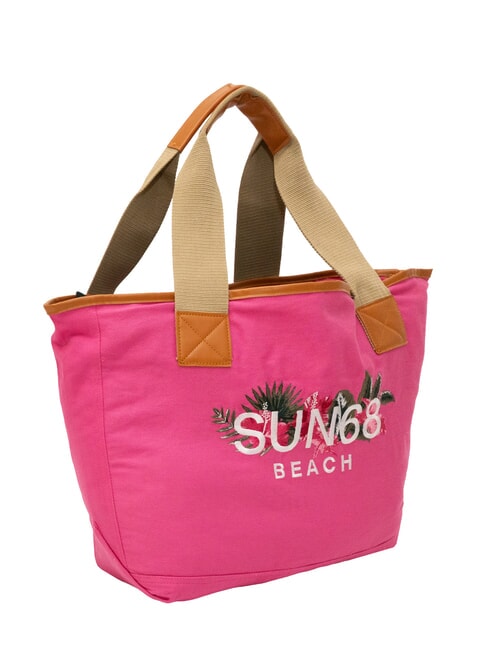 LOGO BEACH Sac de plage en toile fuchsia - Sacs pour Femme