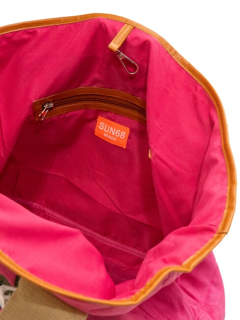 LOGO BEACH Sac de plage en toile fuchsia - Sacs pour Femme