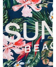 SUN68 LOGO BEACH Sac de plage en toile bleu marine/fuchsia - Sacs pour Femme - 3