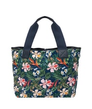 SUN68 LOGO BEACH Sac de plage en toile bleu marine/fuchsia - Sacs pour Femme - 4