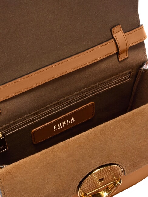 SFERA Mini sac bandoulière en cuir Brandy - Sacs pour Femme