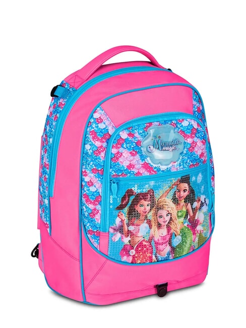 FEVER Sac à dos à roulettes amovible à 3 roues Fluo turquoise - Sacs à dos à roulettes