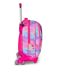SJGANG CAT LED Sac &agrave; dos &agrave; roulettes amovible &agrave; 3 roues fuxiafluo - Sacs &agrave; dos &agrave; roulettes - 4
