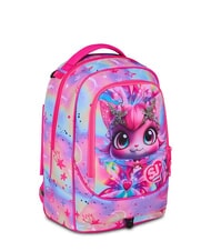 SJGANG CAT LED Sac &agrave; dos &agrave; roulettes amovible &agrave; 3 roues fuxiafluo - Sacs &agrave; dos &agrave; roulettes - 5