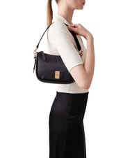 BORBONESE CAHIER HOBO SMALL Sac bandoulière avec bandoulière noir foncé - Sacs pour Femme - 6