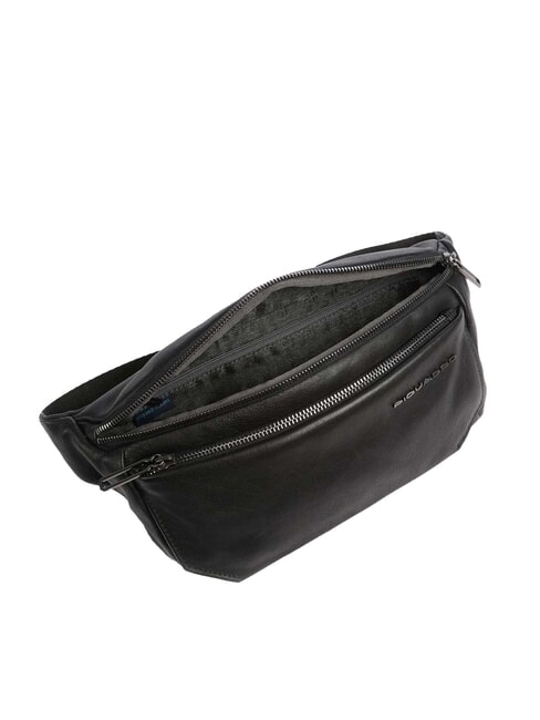 CAMPIONARIO - TALLIN Pochette en cuir avec poche Noir - Sacs banane