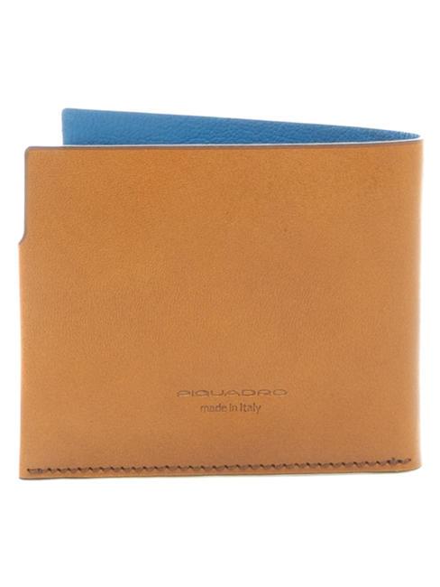 CAMPIONARIO - BAGMOTIC KIT Portefeuille en cuir + porte-cl&eacute;s avec USB Cuir / Bleu - Portefeuilles Homme