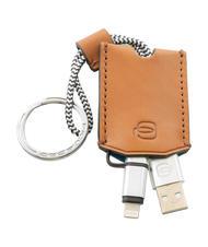 PIQUADRO CAMPIONARIO - BAGMOTIC KIT Portefeuille en cuir + porte-cl&eacute;s avec USB Cuir / Bleu - Portefeuilles Homme - 5
