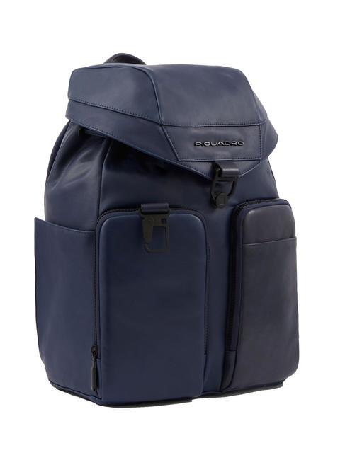 CAMPIONARIO - FINN  Sac &agrave; dos PC 14", en cuir bleu - Sacs &agrave; dos pour ordinateur portable