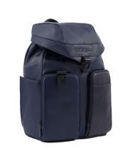 PIQUADRO CAMPIONARIO - FINN  Sac &agrave; dos PC 14", en cuir bleu - Sacs &agrave; dos pour ordinateur portable - 2