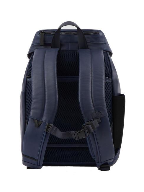 CAMPIONARIO - FINN  Sac &agrave; dos PC 14", en cuir bleu - Sacs &agrave; dos pour ordinateur portable