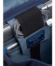 PIQUADRO CAMPIONARIO - FINN  Sac &agrave; dos PC 14", en cuir bleu - Sacs &agrave; dos pour ordinateur portable - 4