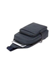 PIQUADRO CAMPIONARIO -  NABUCCO Sac &agrave; dos en cuir &agrave; une &eacute;paule bleu - Sacs &agrave; dos pour ordinateur portable - 3