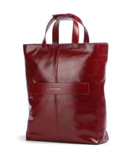 PIQUADRO CAMPIONARIO - BLUE SQUARE Mallette verticale en cuir pour ordinateur portable 14 pouces - Porte Documents Travail