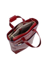 PIQUADRO CAMPIONARIO - BLUE SQUARE Mallette verticale en cuir pour ordinateur portable 14 pouces ROUGE - Porte Documents Travail - 3