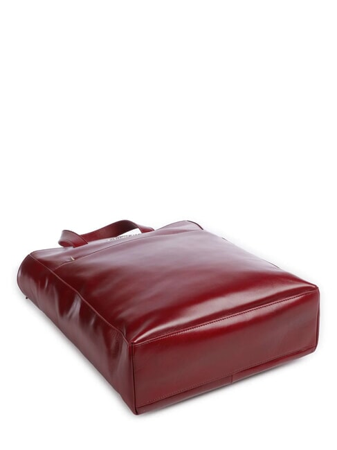 CAMPIONARIO - BLUE SQUARE Mallette verticale en cuir pour ordinateur portable 14 pouces ROUGE - Porte Documents Travail