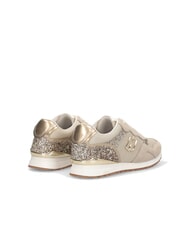 LIUJO MAXI WONDER LOW 02 Baskets &agrave; paillettes et mesh corde/or clair - Chaussures Femme - 5