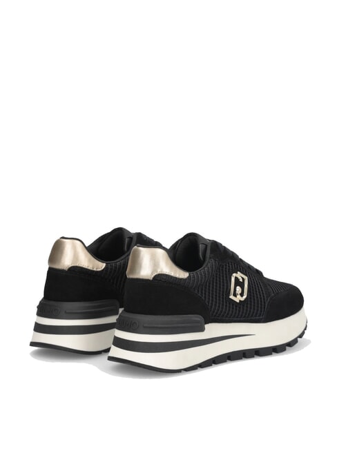 AMAZING 25 Baskets en daim et mesh noir/or clair - Chaussures Femme