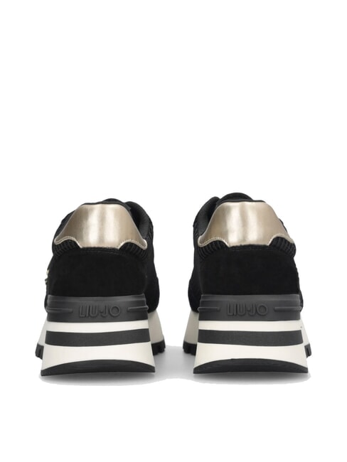 AMAZING 25 Baskets en daim et mesh noir/or clair - Chaussures Femme