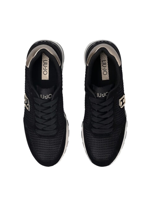 AMAZING 25 Baskets en daim et mesh noir/or clair - Chaussures Femme