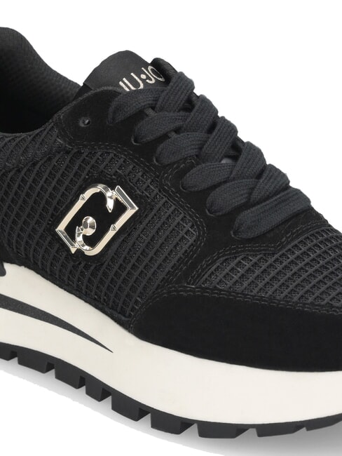 AMAZING 25 Baskets en daim et mesh noir/or clair - Chaussures Femme