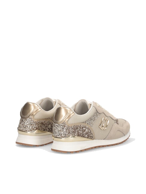 MAXI WONDER LOW 02 Baskets à paillettes et mesh corde/or clair - Chaussures Femme
