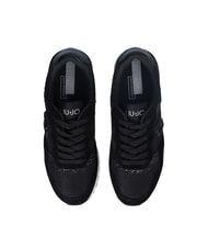 LIUJO MAXI WONDER LOW 02 Baskets à paillettes et mesh noir - Chaussures Femme - 4