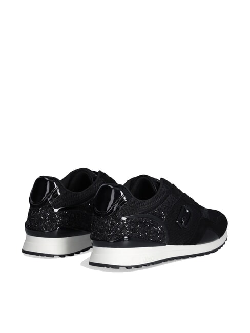 MAXI WONDER LOW 02 Baskets à paillettes et mesh noir - Chaussures Femme