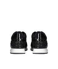 LIUJO MAXI WONDER LOW 02 Baskets à paillettes et mesh noir - Chaussures Femme - 7